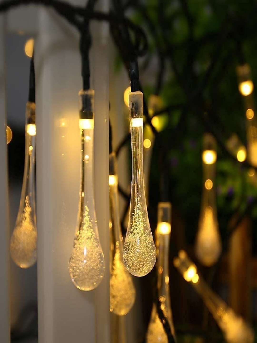 

SPARK WORLD Yellow Teardrop Shape LED Fairy String Lights