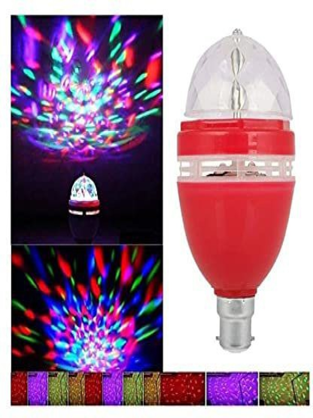 

SPARK WORLD White & Red Disco Bulb String Light