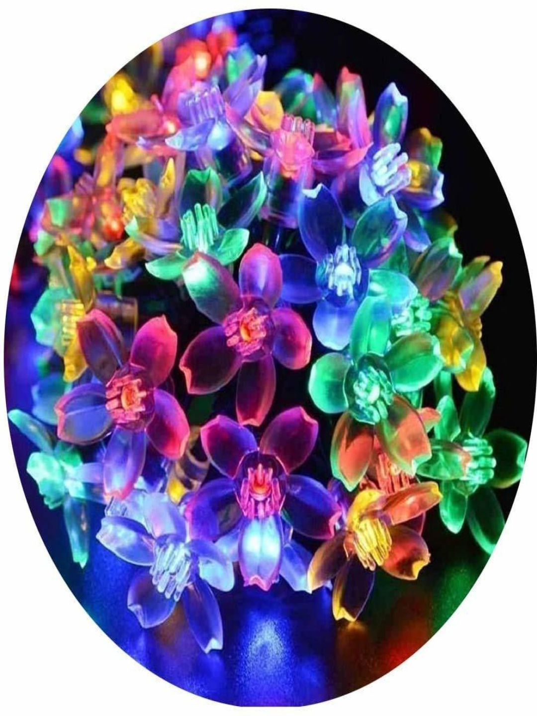 

SPARK WORLD Pink & Blue Flower Shaped LED String Lights