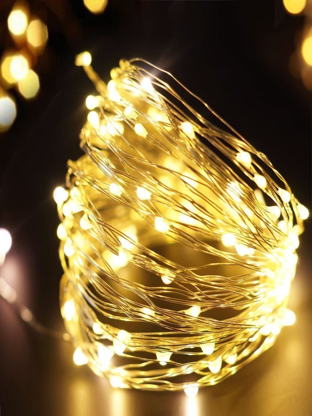 

ENORMITY Yellow Rice Shape String Lights