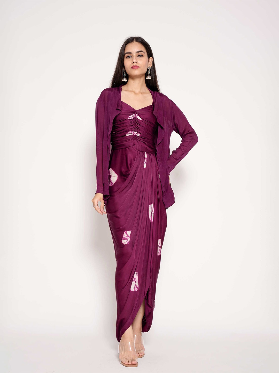 

AFFAIRE'S BY LEVELL5 Women Sweetheart Neck Maxi Dress, Purple