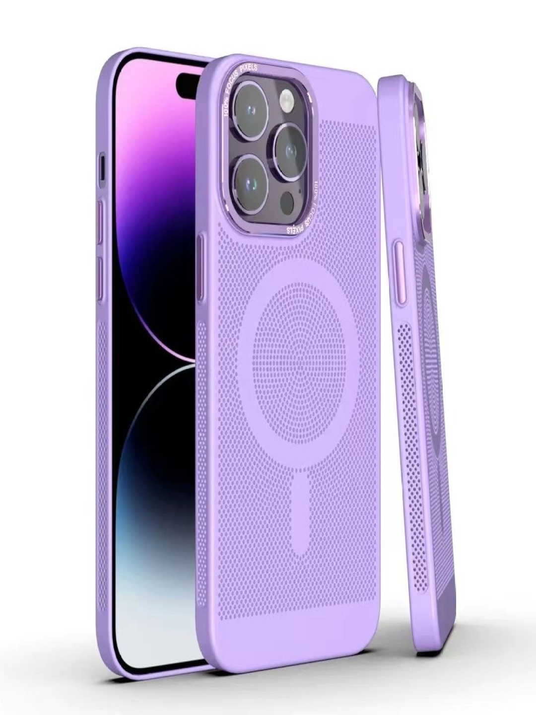 

Luxury Kase Geometric Printed iPhone 13 Pro Back Case Mobile Accessories, Lavender