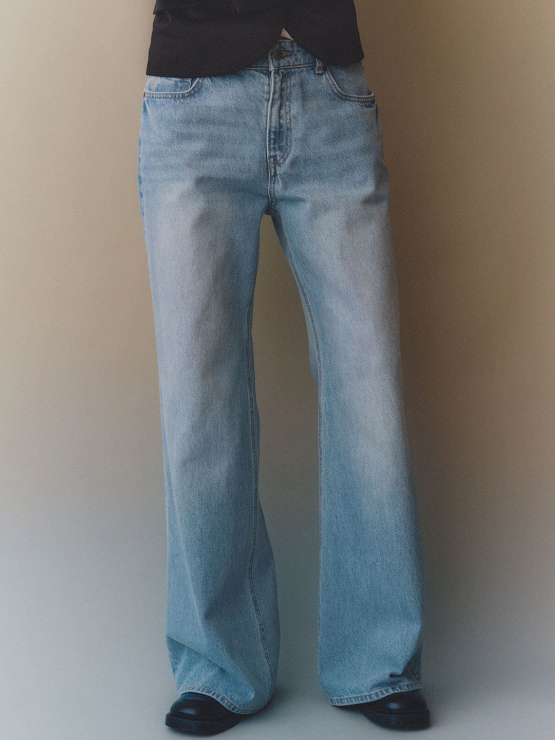 

H&M Flared Regular Jeans, Blue