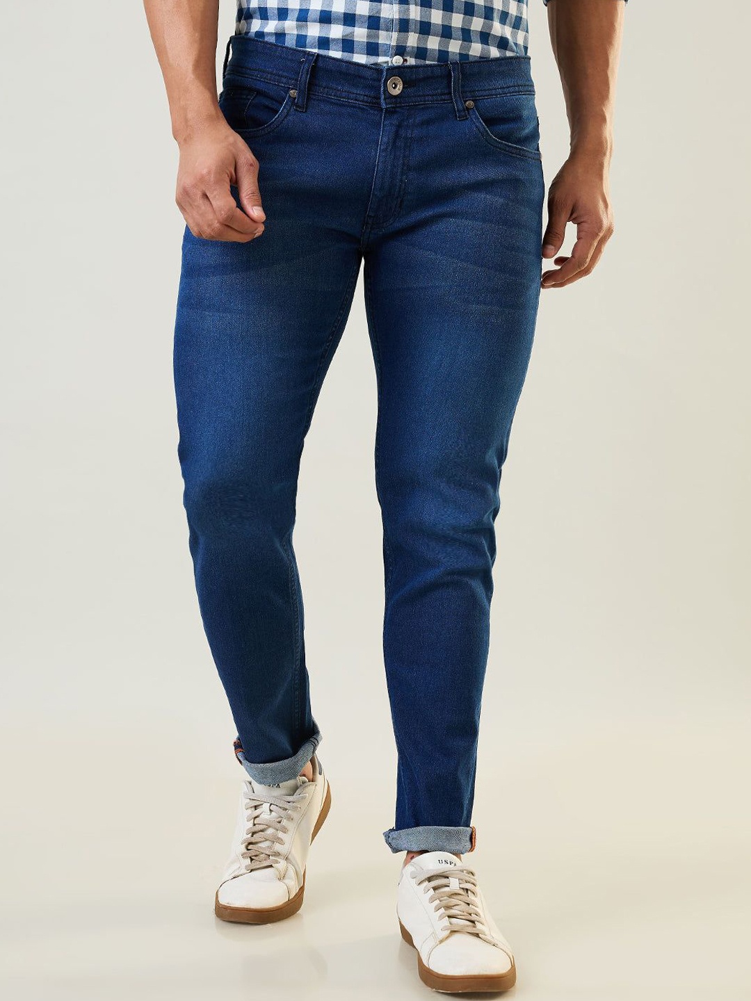 

TIM PARIS Men Skinny Fit Light Fade Jeans, Blue