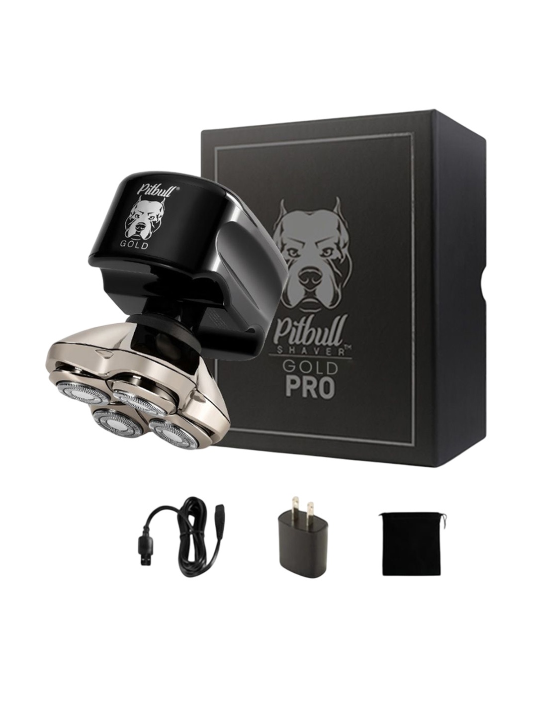 

Skull Shaver Pitbull Gold Pro Head & Face Shaver, Black