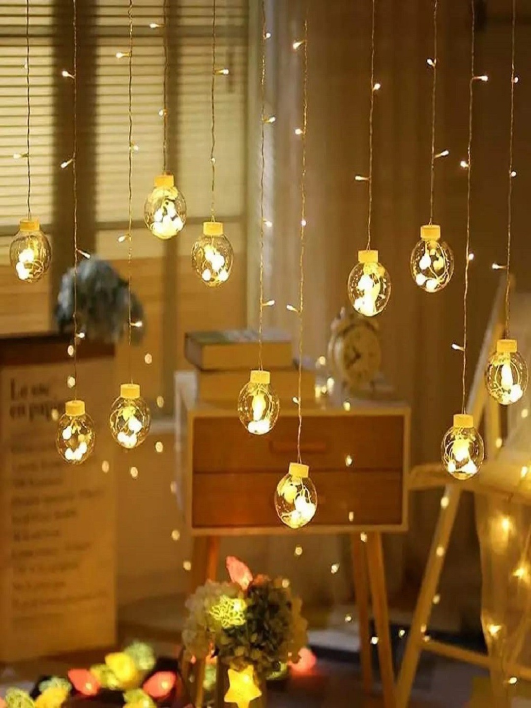 

SPARK WORLD Yellow Rice Shaped Bulb String Lights