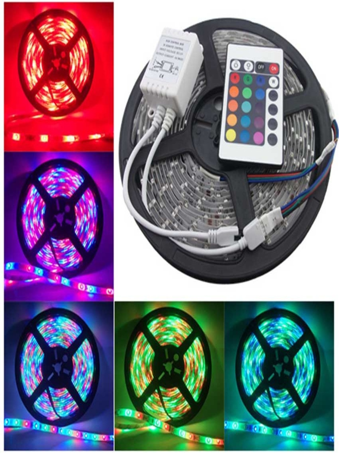 

SPARK WORLD Blue & Green Rice Shape String Lights, Red