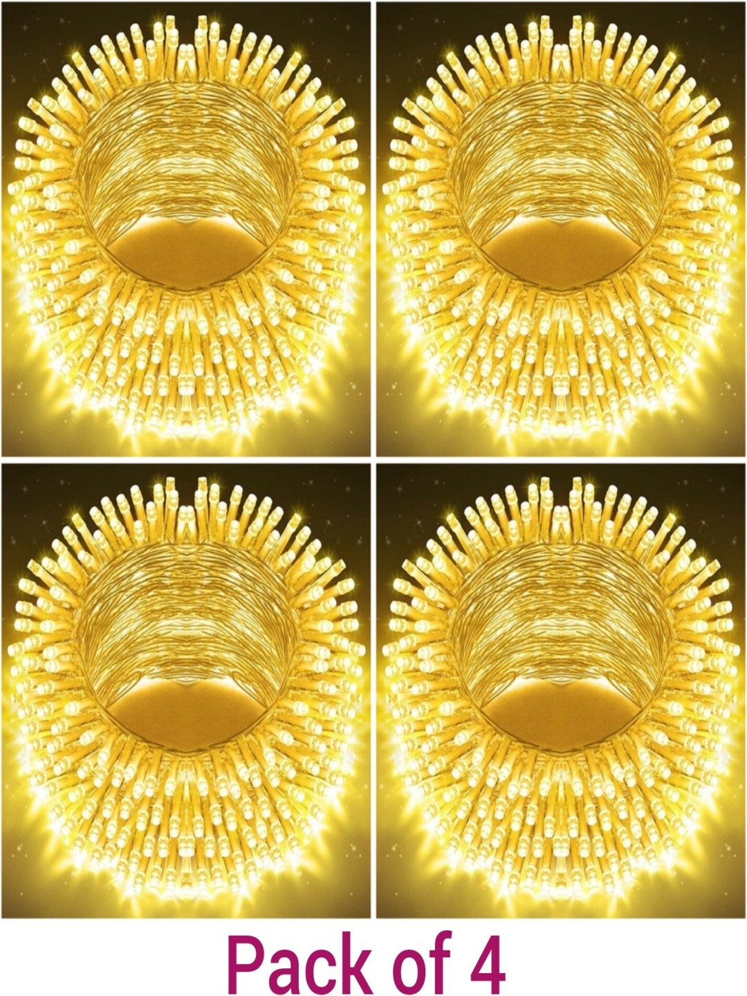 

SPARK WORLD Yellow & White 4 Pieces Rice Shaped String Lights