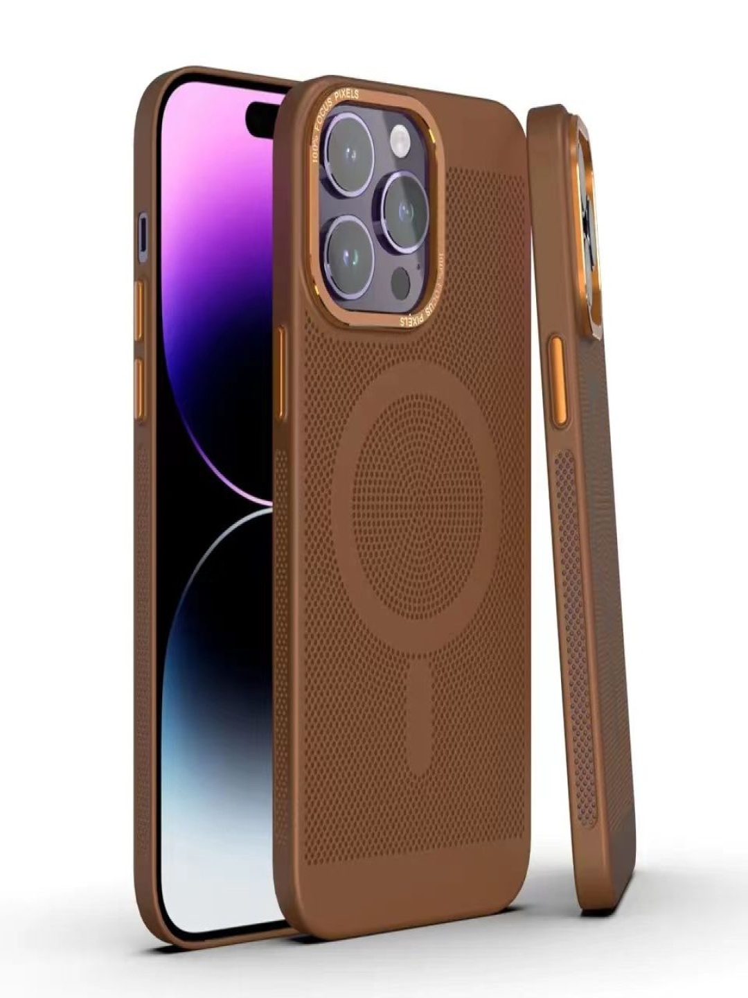 

Luxury Kase Geometric Printed iPhone 12 Pro Back Case Mobile Accessories, Brown