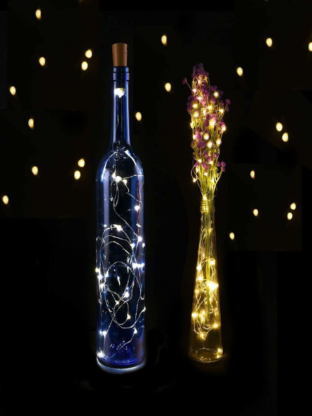 

ENORMITY Yellow & White 2 Pieces Rice Shape String Lights