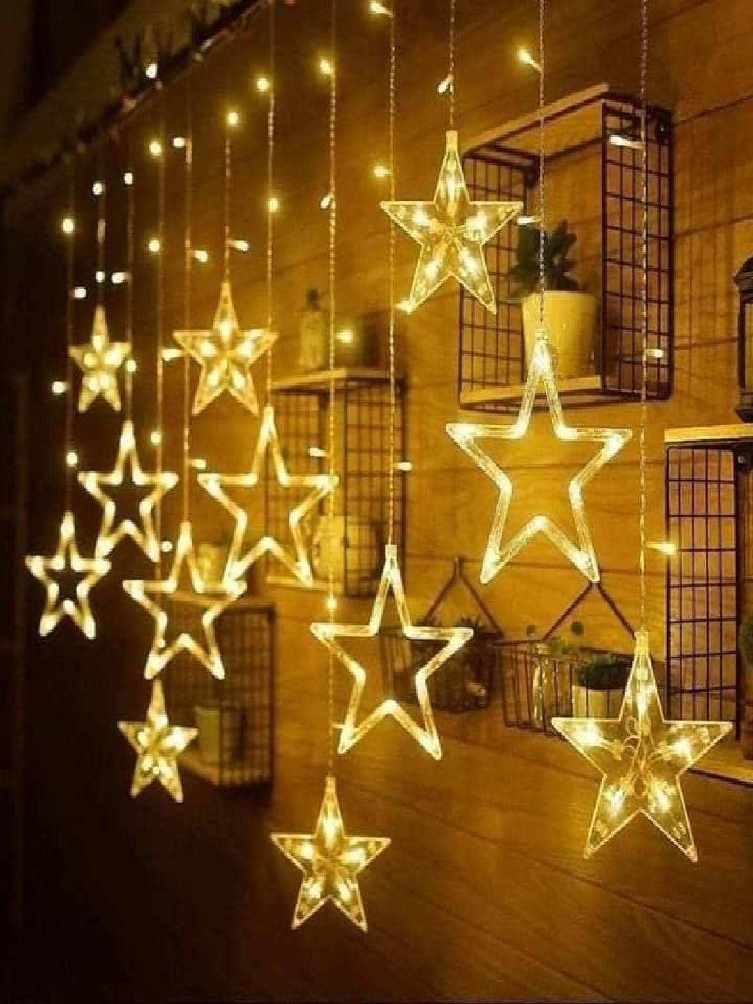 

ENORMITY Yellow & White Star Shape String Lights
