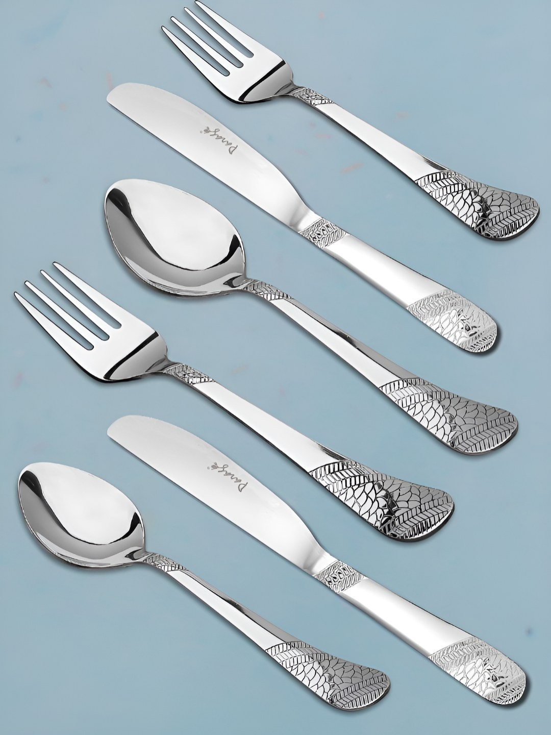 

Parage 6 Pieces Silver-Toned Stainless Steel Cutlery Set