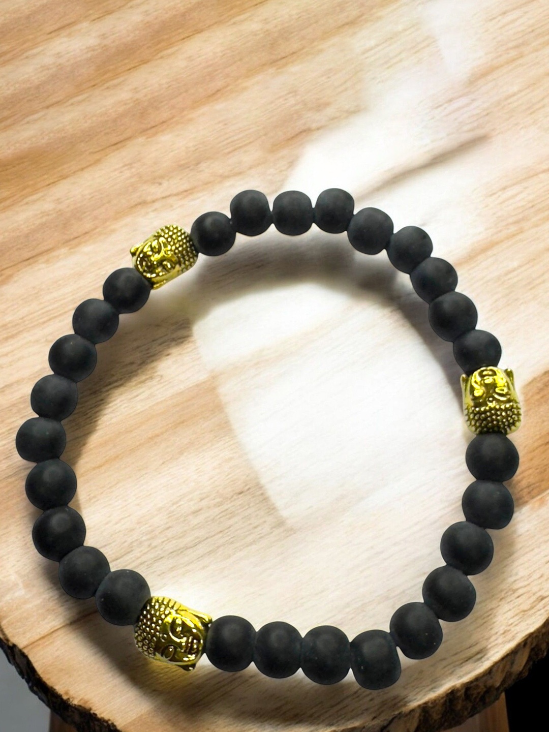 

AKLINA Artificial Beaded Elasticated Bracelet, Black