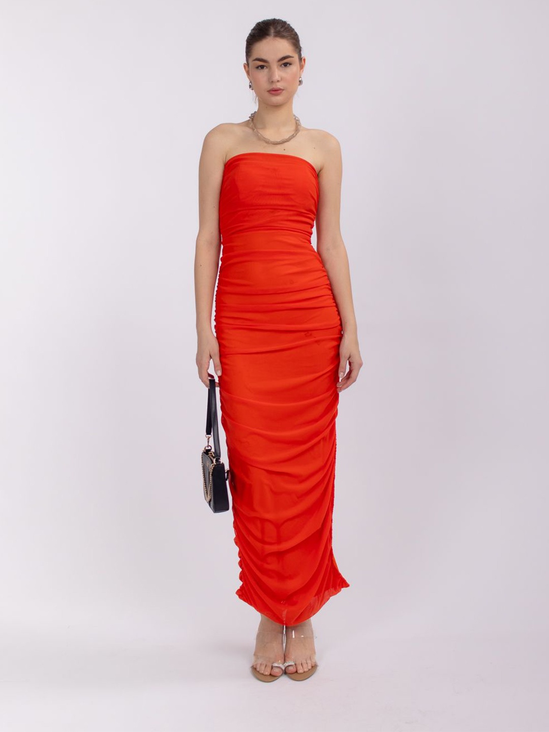 

DressBerry Bodycon Maxi Dress, Orange