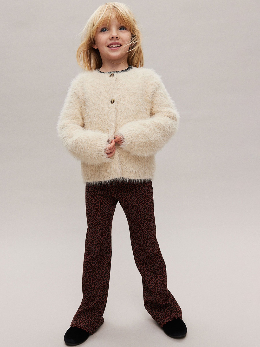 

H&M Flared Leggings, Brown