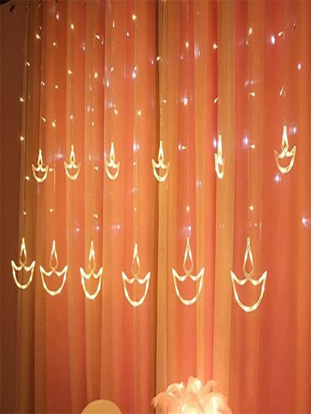 

SPARK WORLD Yellow Moon Shaped String Lights