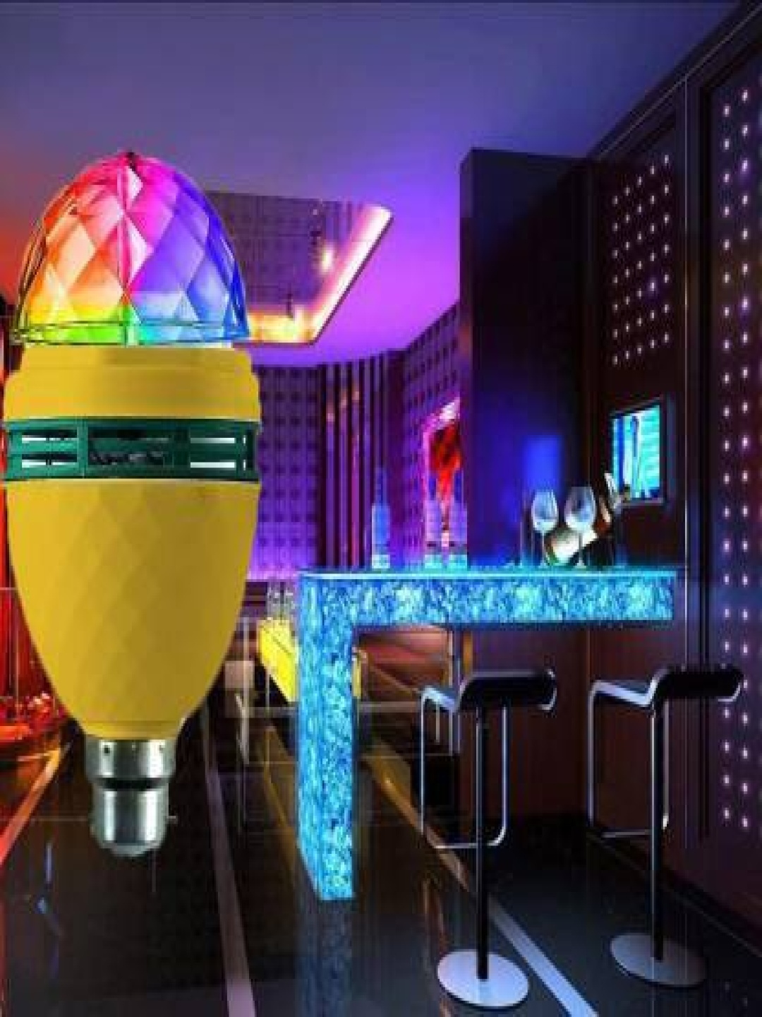 

SPARK WORLD Yellow & Blue Disco Ball String Light