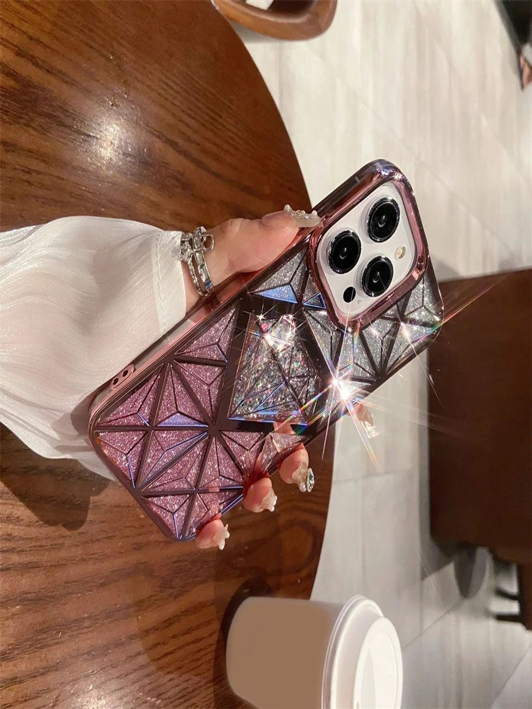 

Luxury Kase Solid Printed iPhone 12 Pro Back Case Mobile Accessories, Rose gold