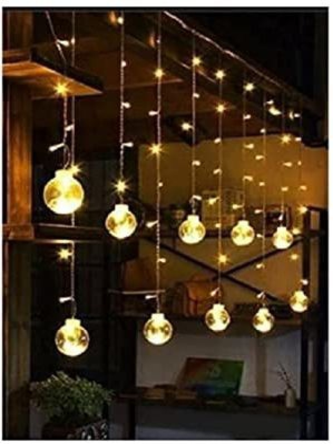 

SPARK WORLD Yellow Ball Shape String Lights, Pink