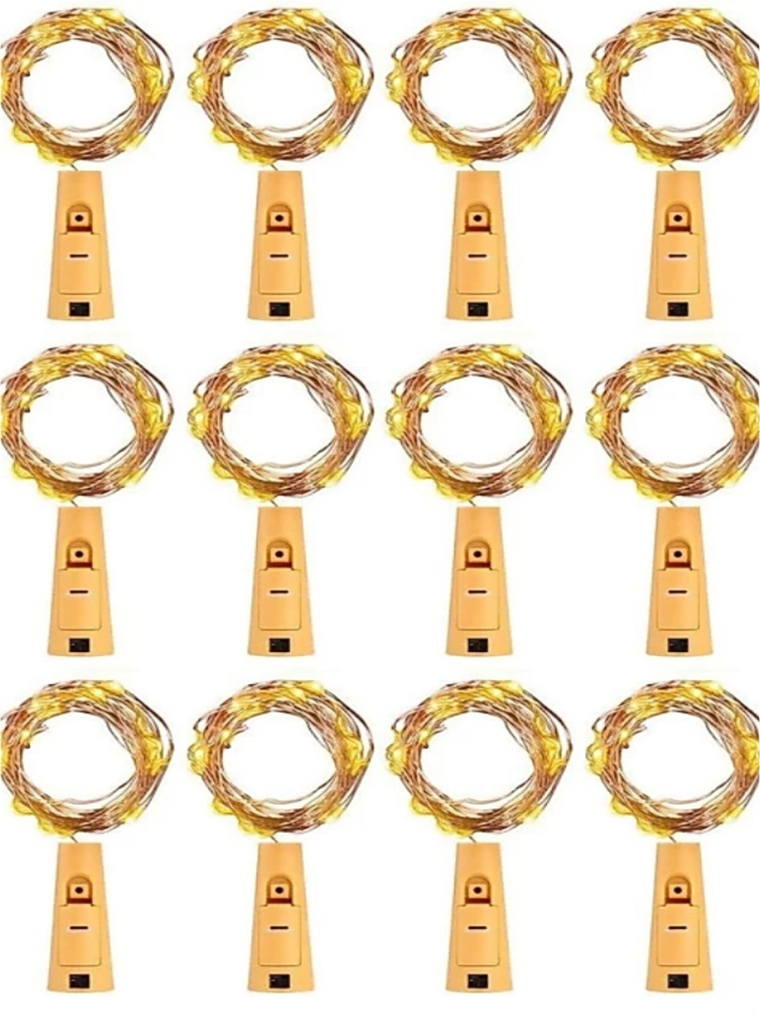 

SPARK WORLD Yellow 12 Pieces Rice Shape String Lights