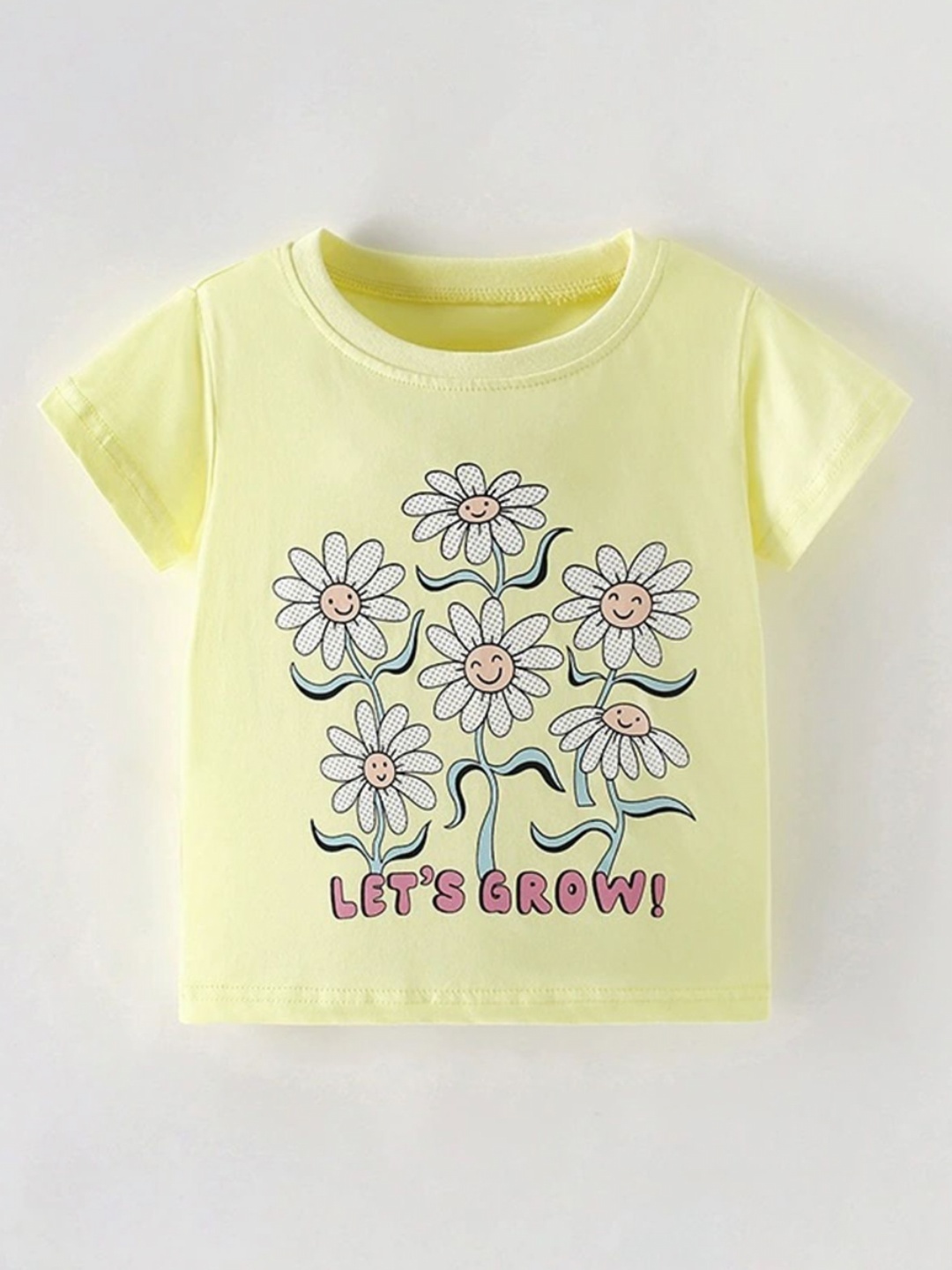 

LULU & SKY Girls Printed Applique T-shirt, Yellow