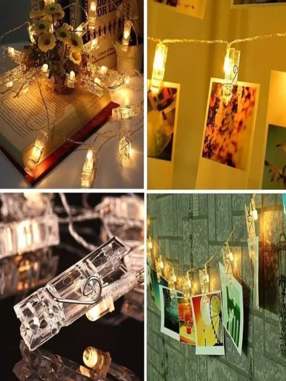 

SPARK WORLD 16 Photo Clip LED String Lights, White
