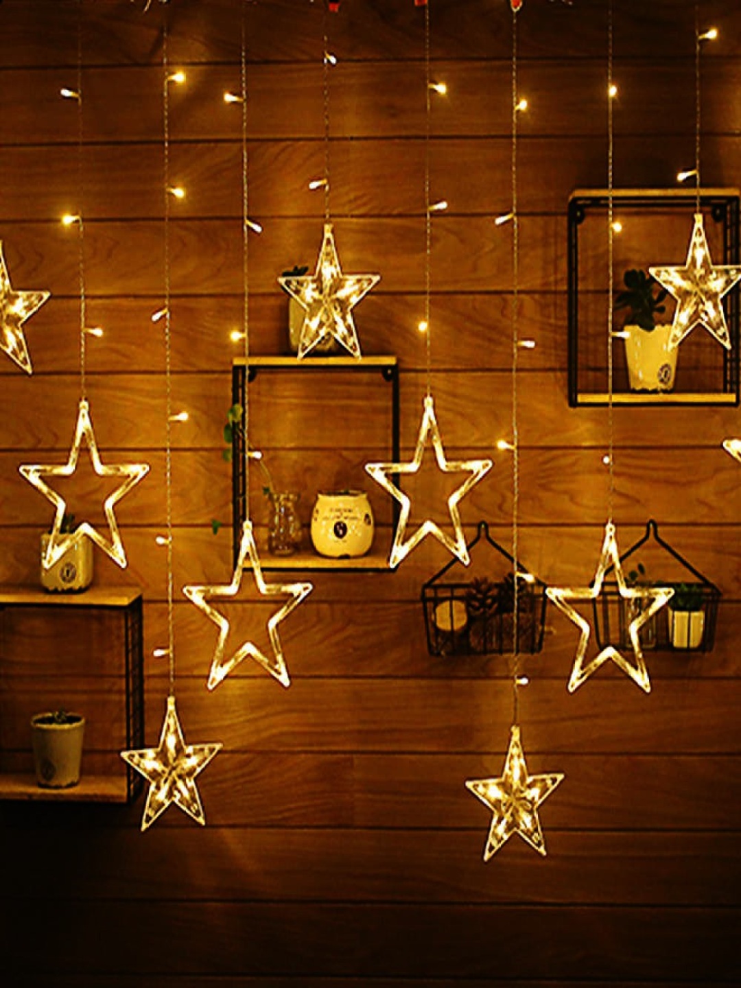 

SPARK WORLD Yellow Water Proof Star Shaped String Lights