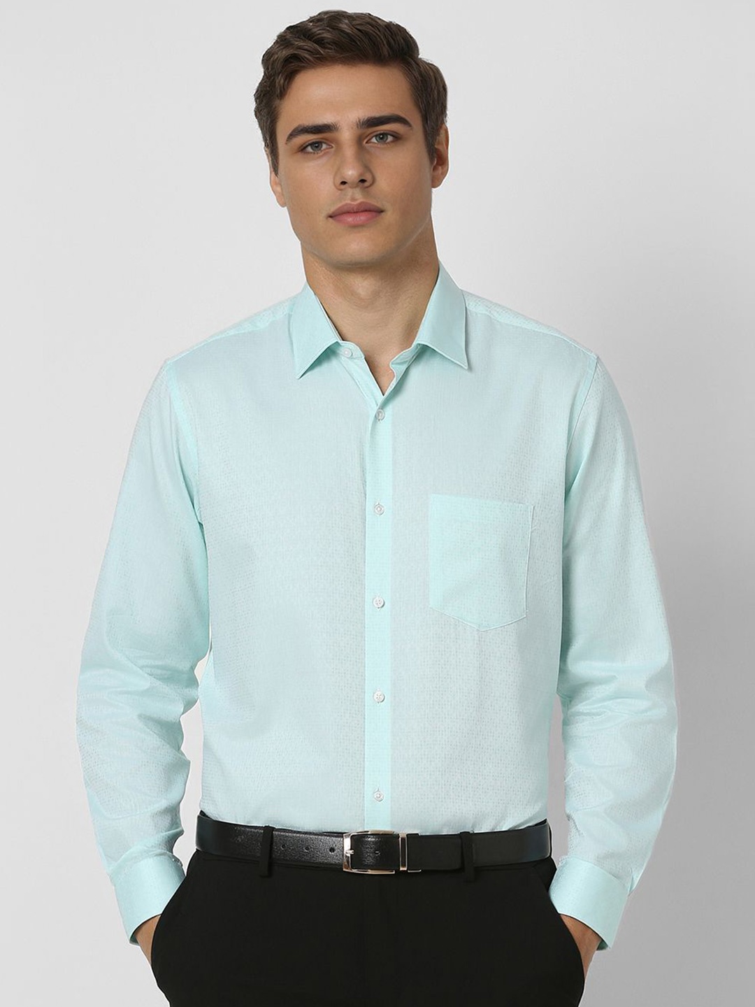 

Van Heusen Men Opaque Formal Shirt, Blue