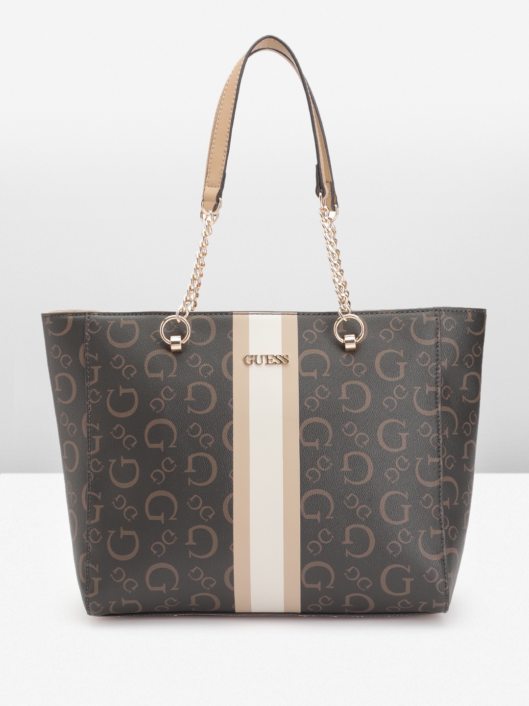 

GUESS Printed Structured Shoulder Bag, Black