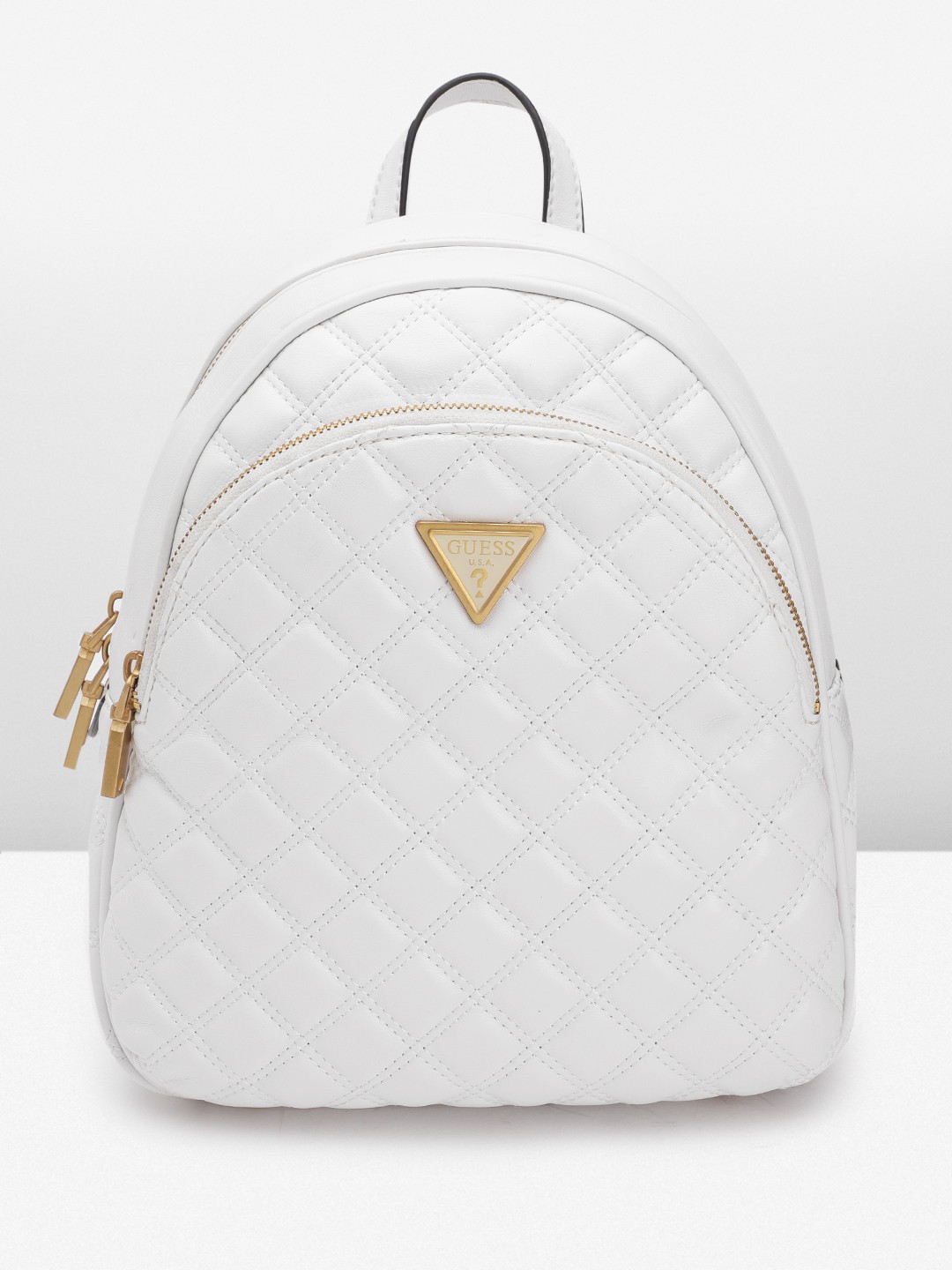 

GUESS Women Brand Logo Detailed Quilted Backpack, White