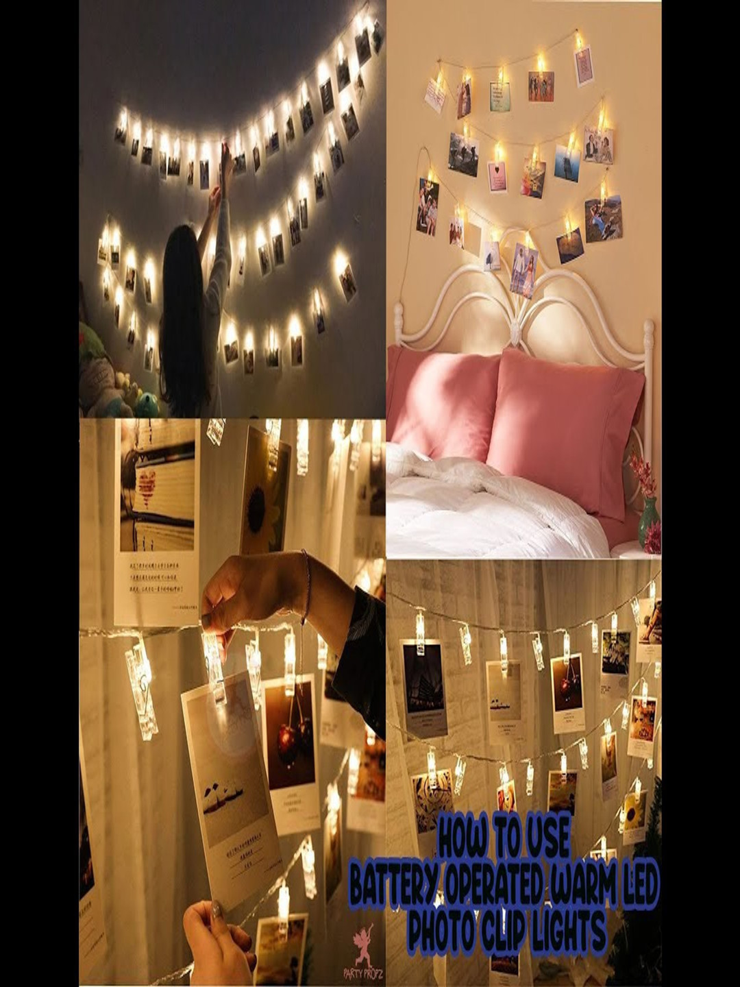 

SPARK WORLD Yellow Photo Clip-Shaped String Lights
