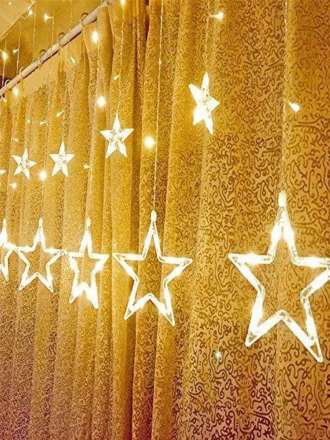 

SPARK WORLD Yellow Star Shape String Lights