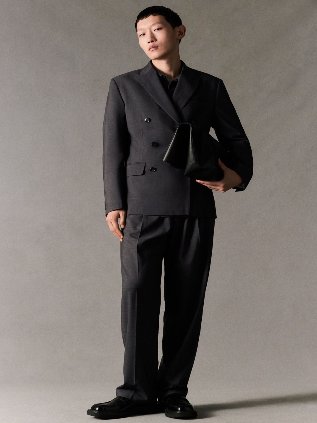 

H&M Relaxed Fit Suit Trousers, Grey