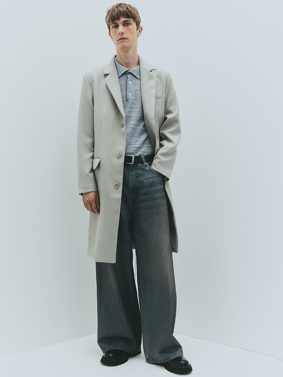 

H&M Regular Fit Coat, Beige