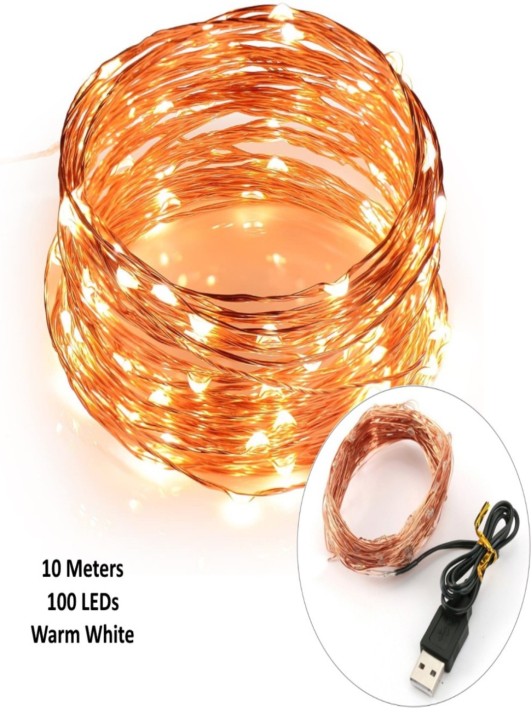

SPARK WORLD Yellow Rice-Shaped String Lights
