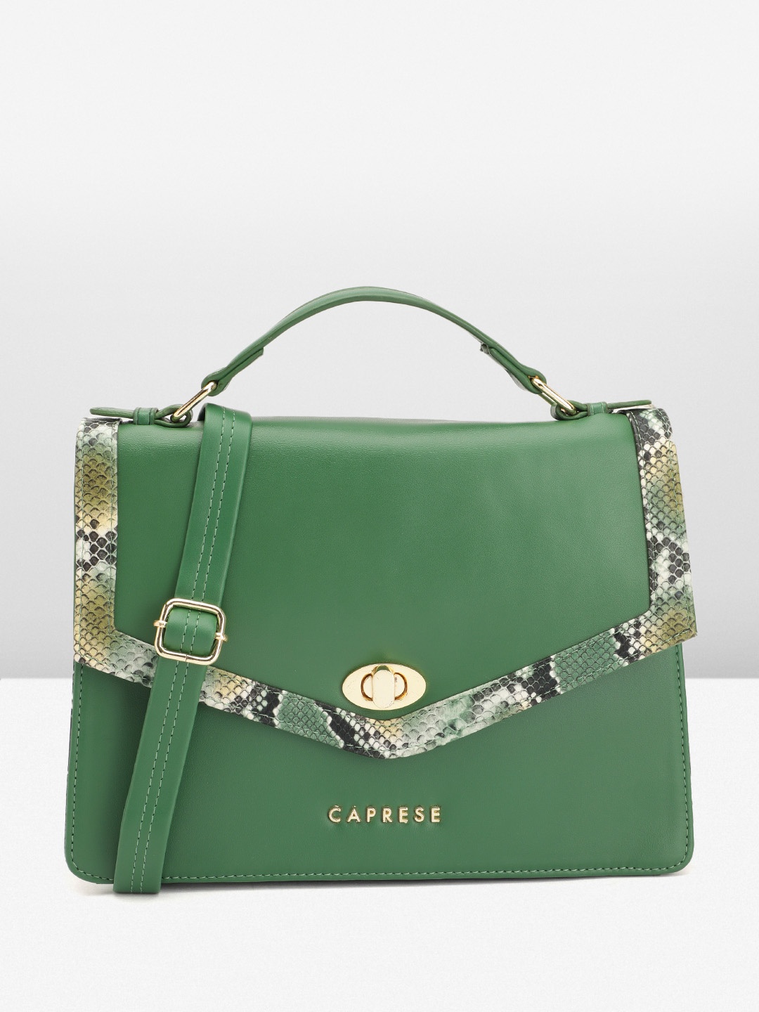 

Caprese Structured Satchel Bag, Green