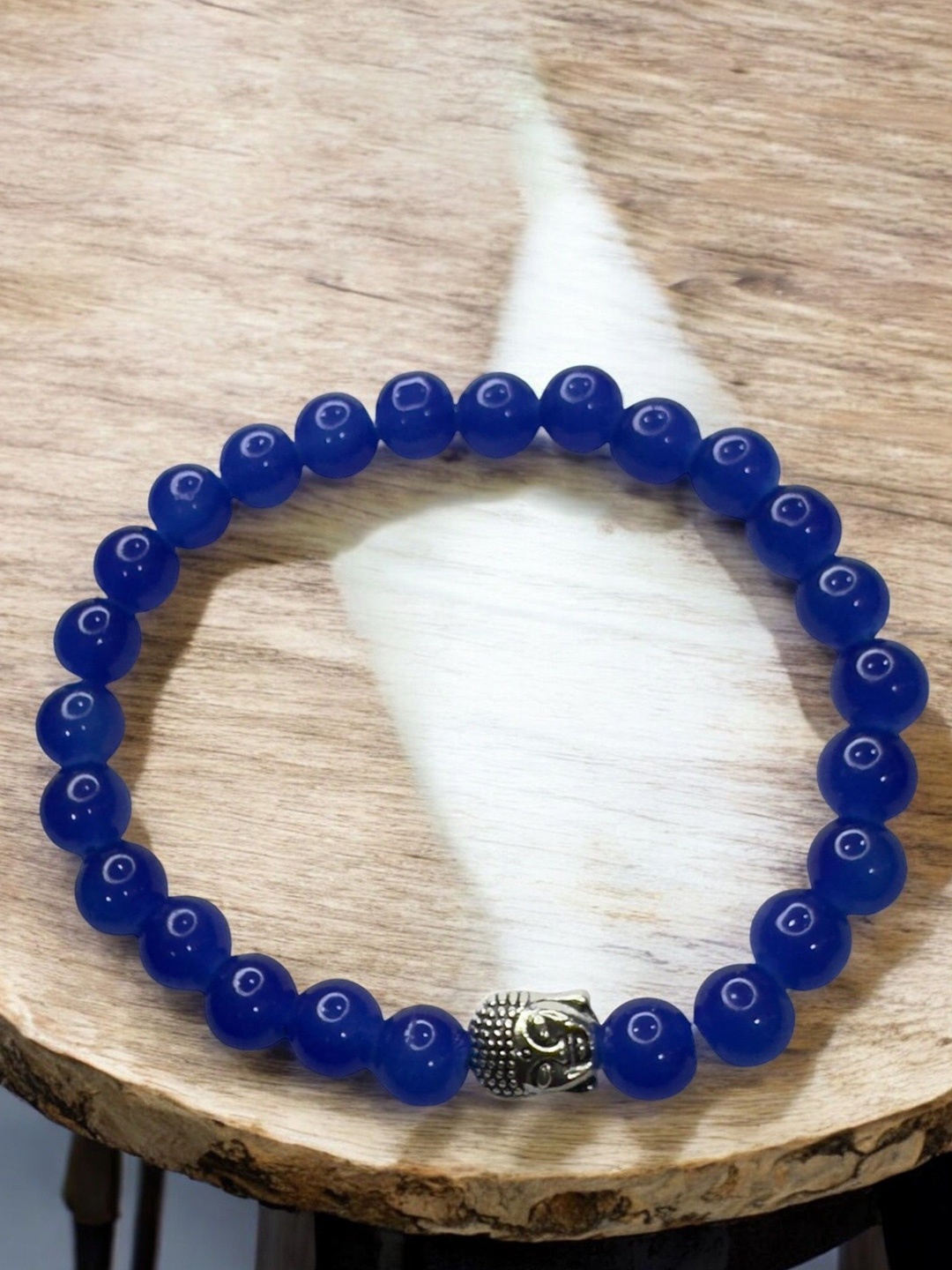 

AKLINA Artificial Beads Beaded Ceramic Elasticated Bracelet, Blue