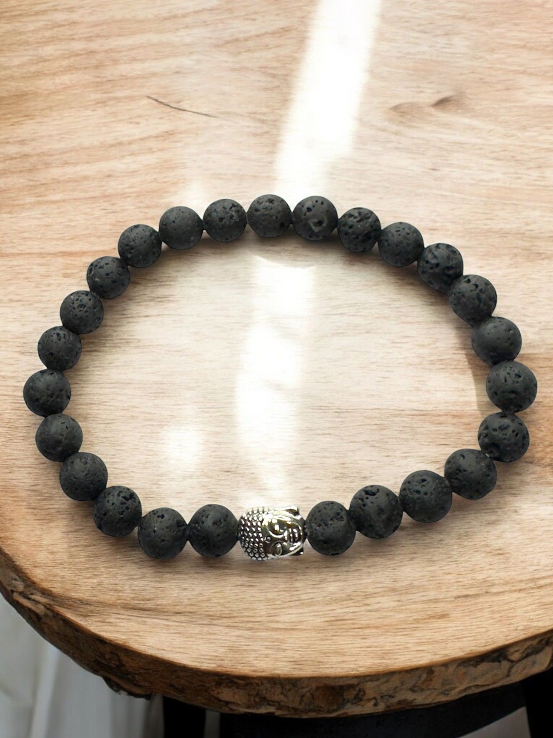 

AKLINA Artificial Beaded Elasticated Bracelet, Black