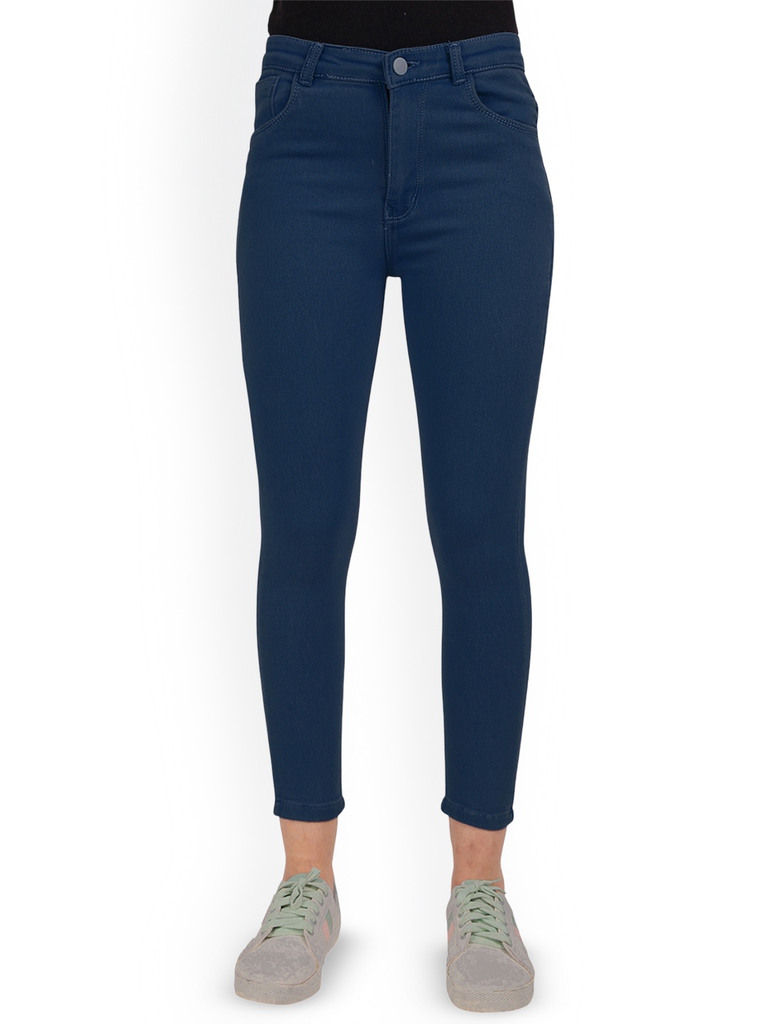 

CEFALU Women Comfort Skinny Fit Stretchable Jeans, Navy blue