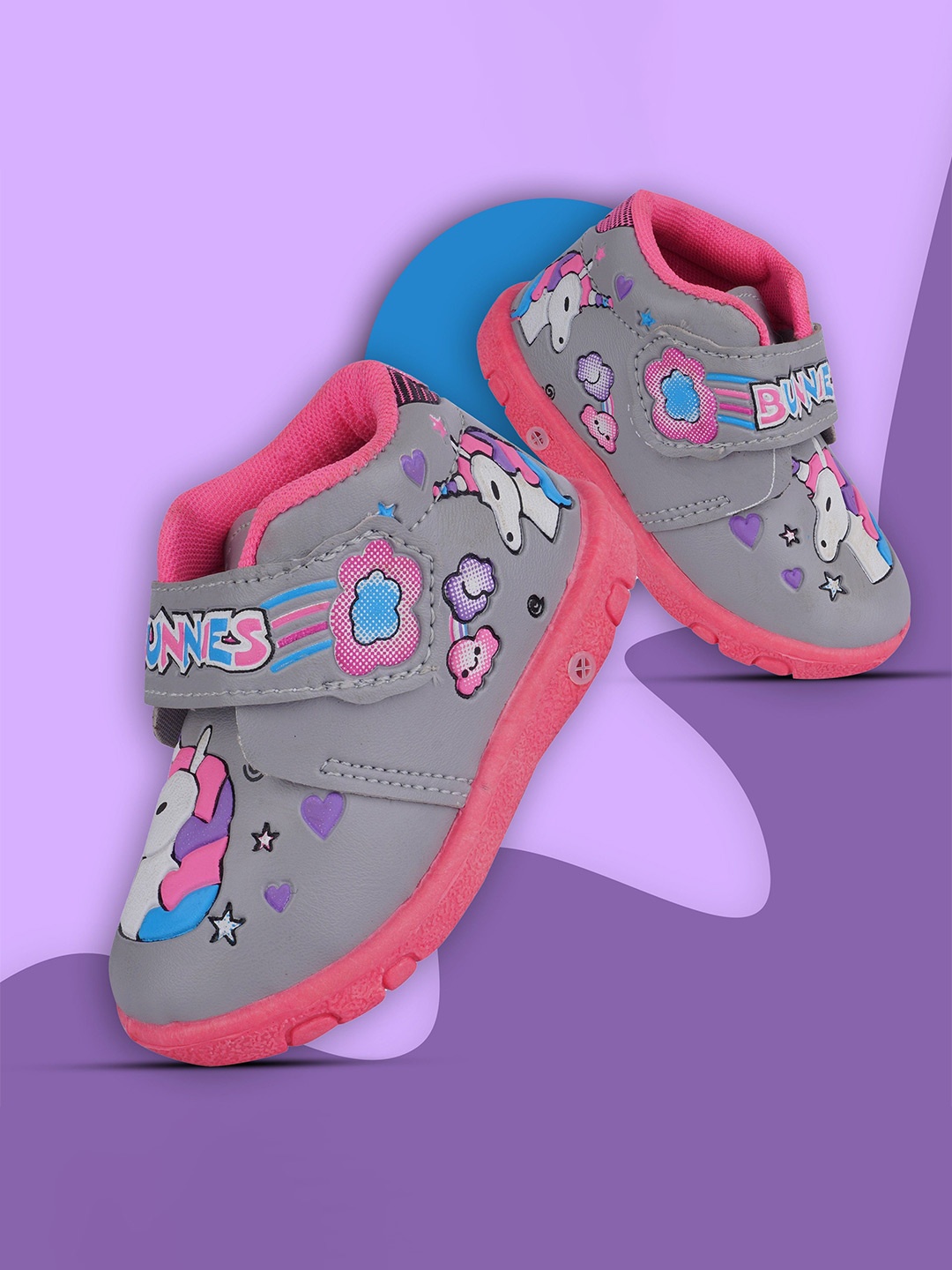 

BUNNIES Kids Mesh Walking Shoes, Grey