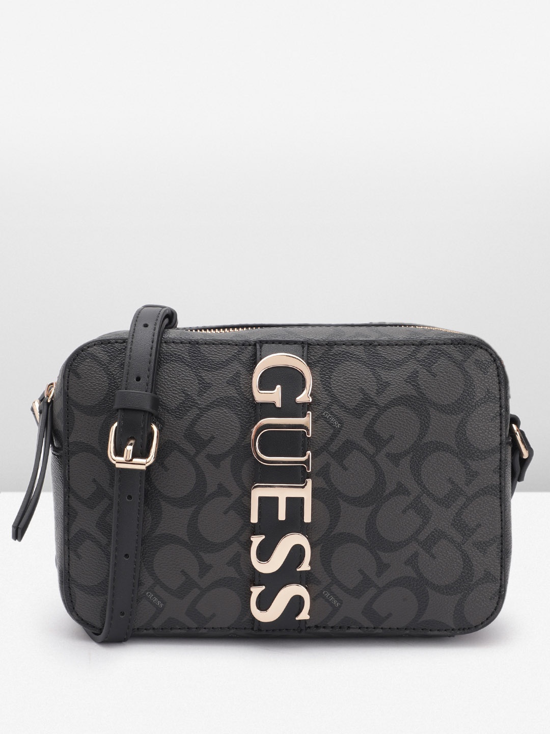 

GUESS Textured Crossbody Sling Bag, Grey