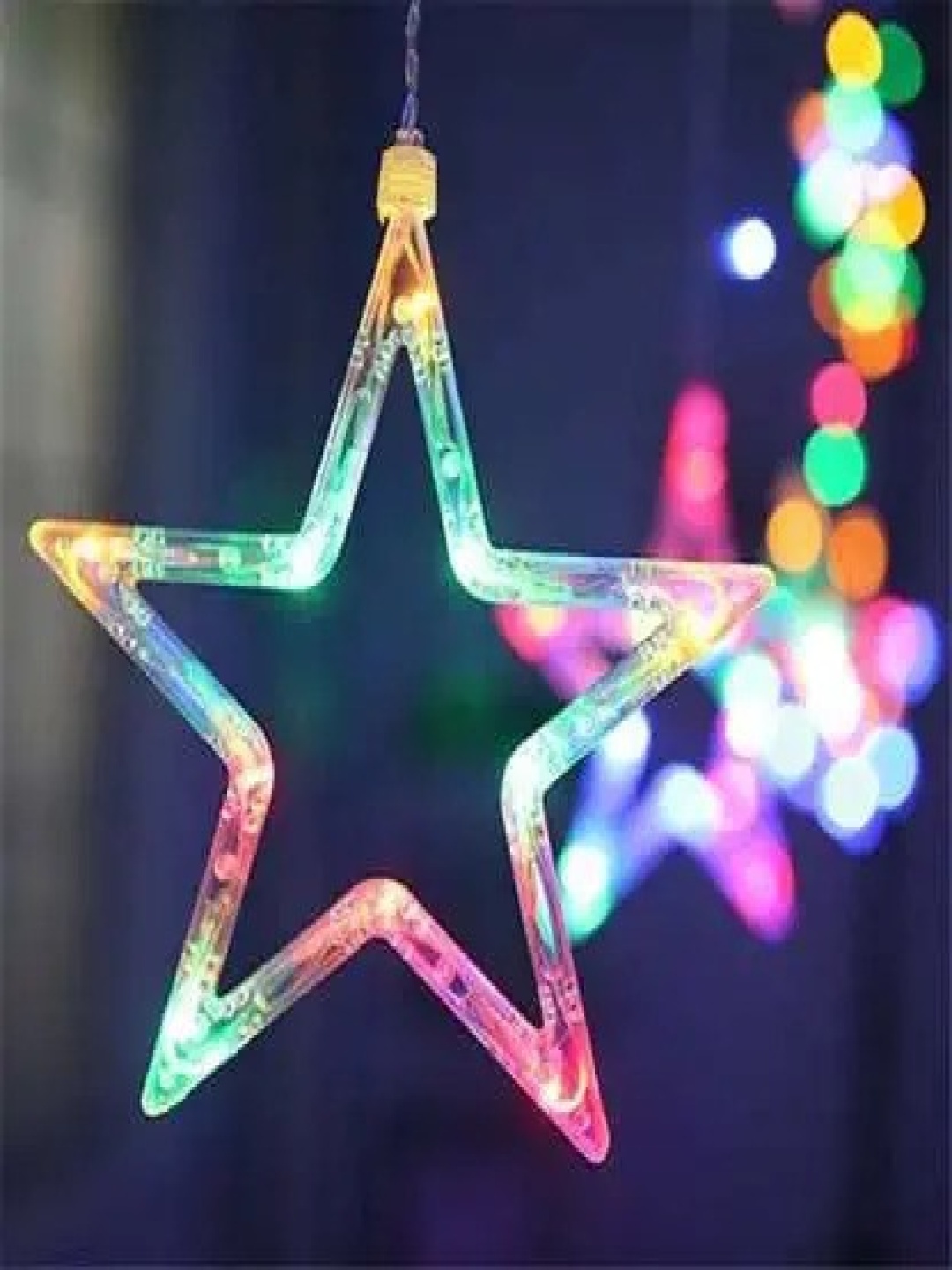 

SPARK WORLD Yellow & Green Star Shaped Bulb String Lights