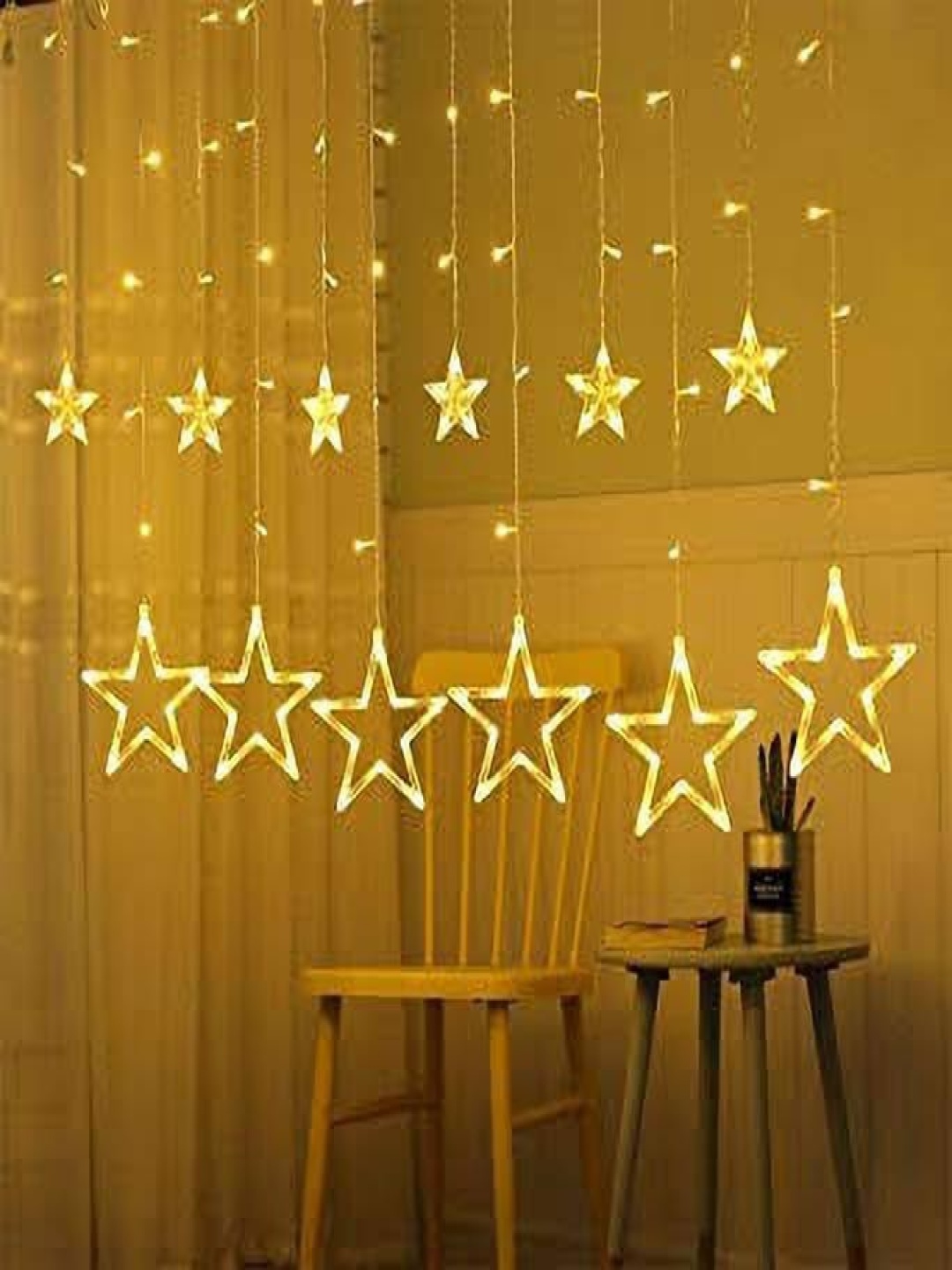 

SPARK WORLD Yellow Star Shaped String Lights