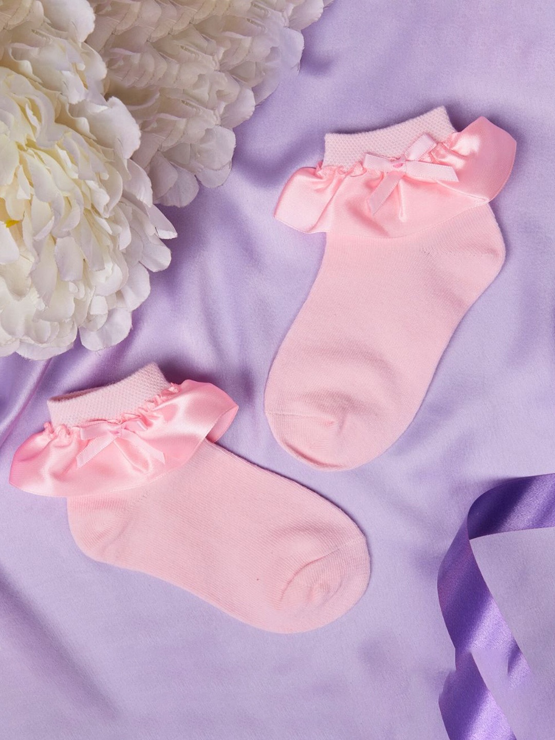 

NESKA MODA Girls Ankle-Length Socks, Pink