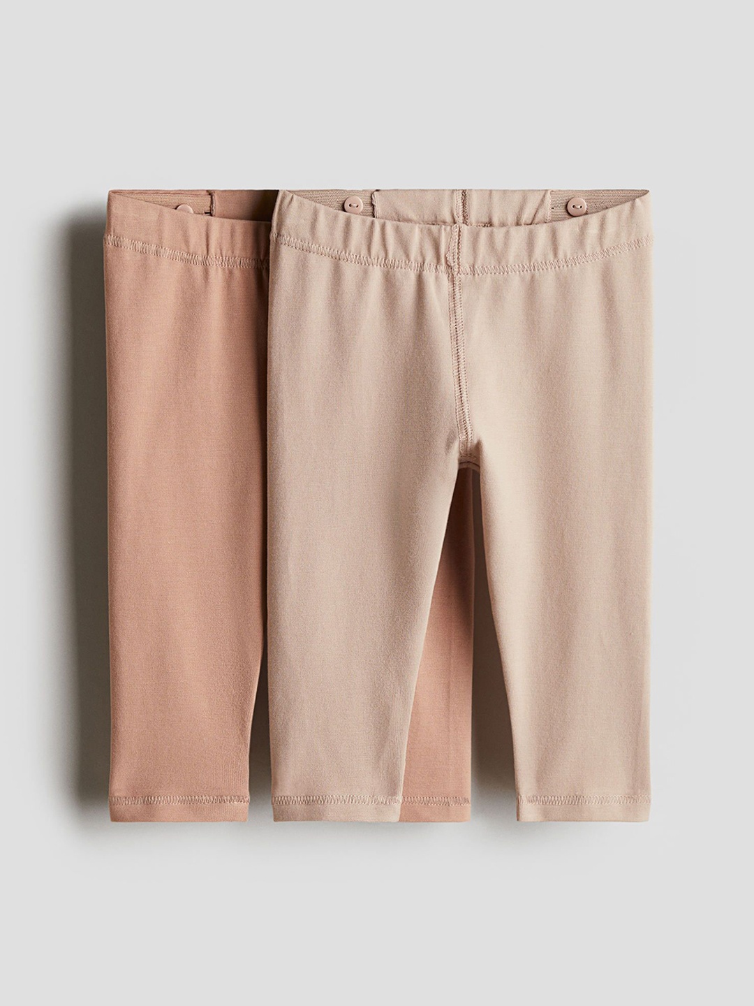 

H&M 2-Pack Pima Cotton Jersey Leggings, Beige