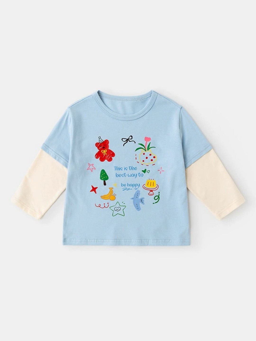 

LULU & SKY Girls Printed T-shirt, Blue