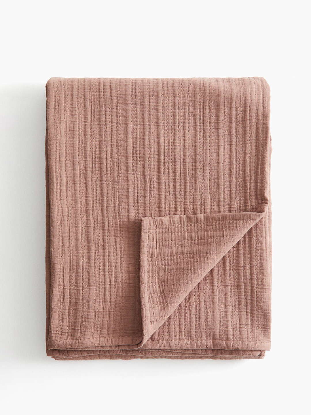 

H&M Brown Cotton Muslin Bedspread