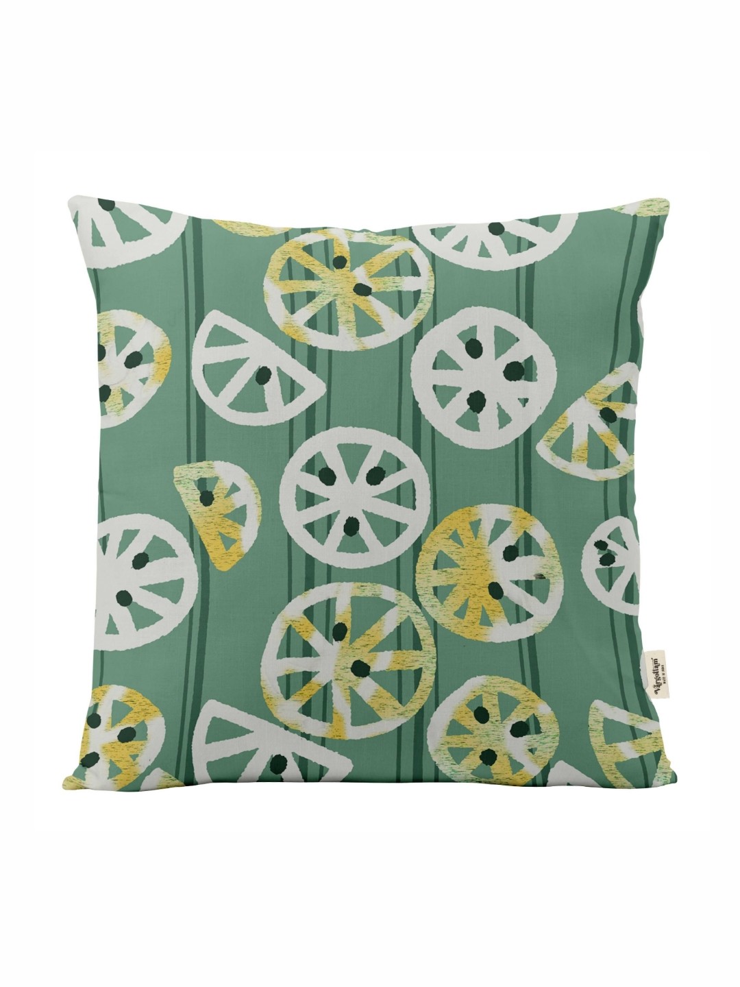 

Vargottam Green Set of 5 Geometric Square Cushion Covers