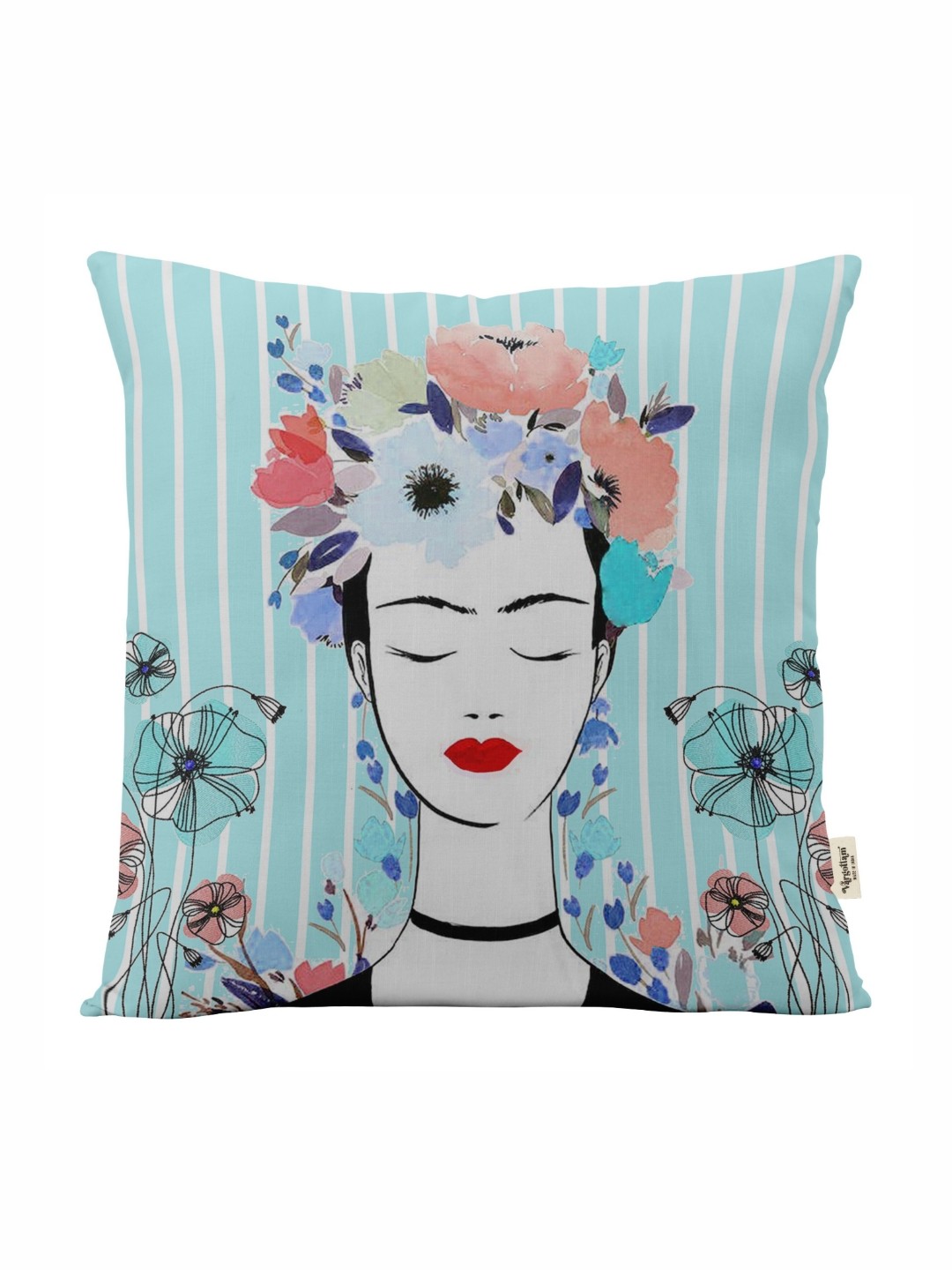 

Vargottam Blue & White Set of 5 Floral Square Cushion Covers