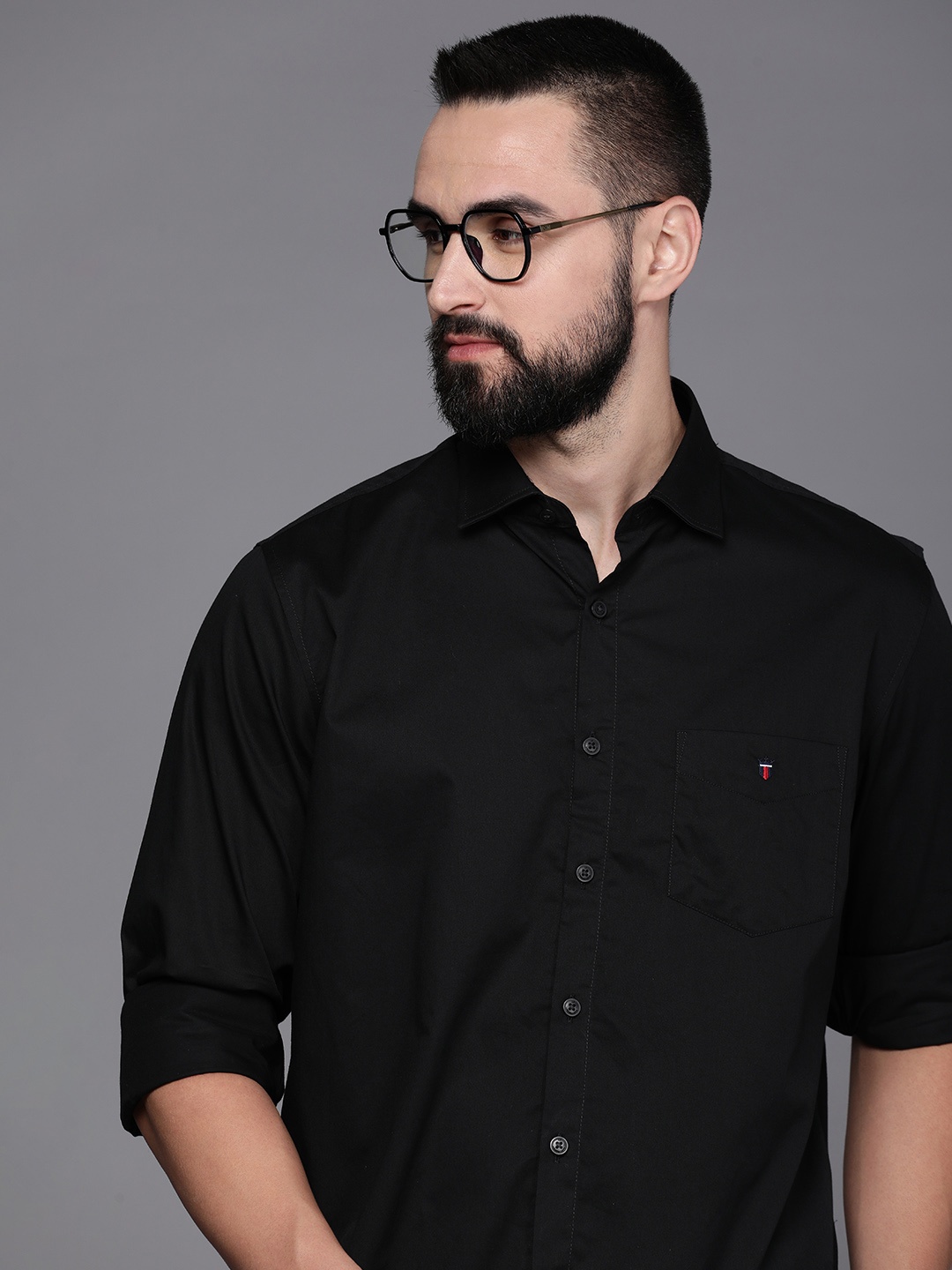

Louis Philippe Sport Slim Fit Pure Cotton Casual Shirt, Black